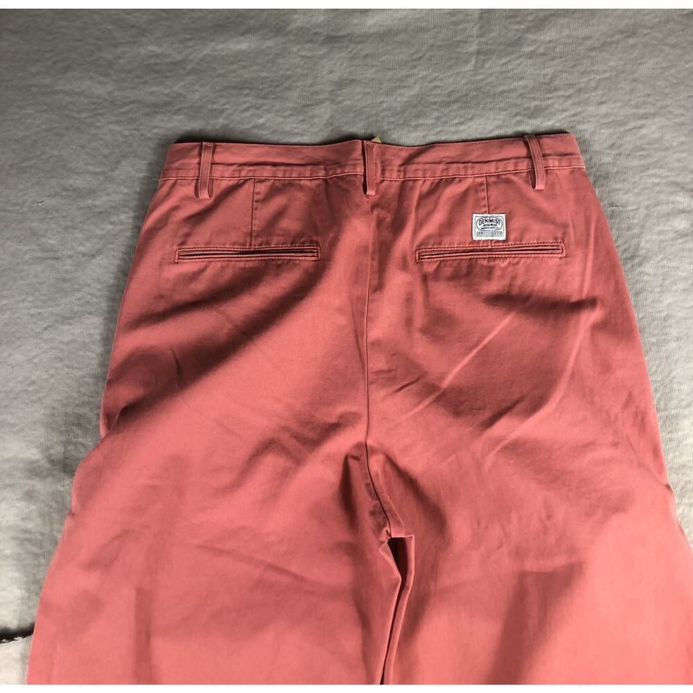 New Denimist Pants Womens 31 Nautical Red Blair Double Pleat Wide Leg Trousers - Picture 10 of 15